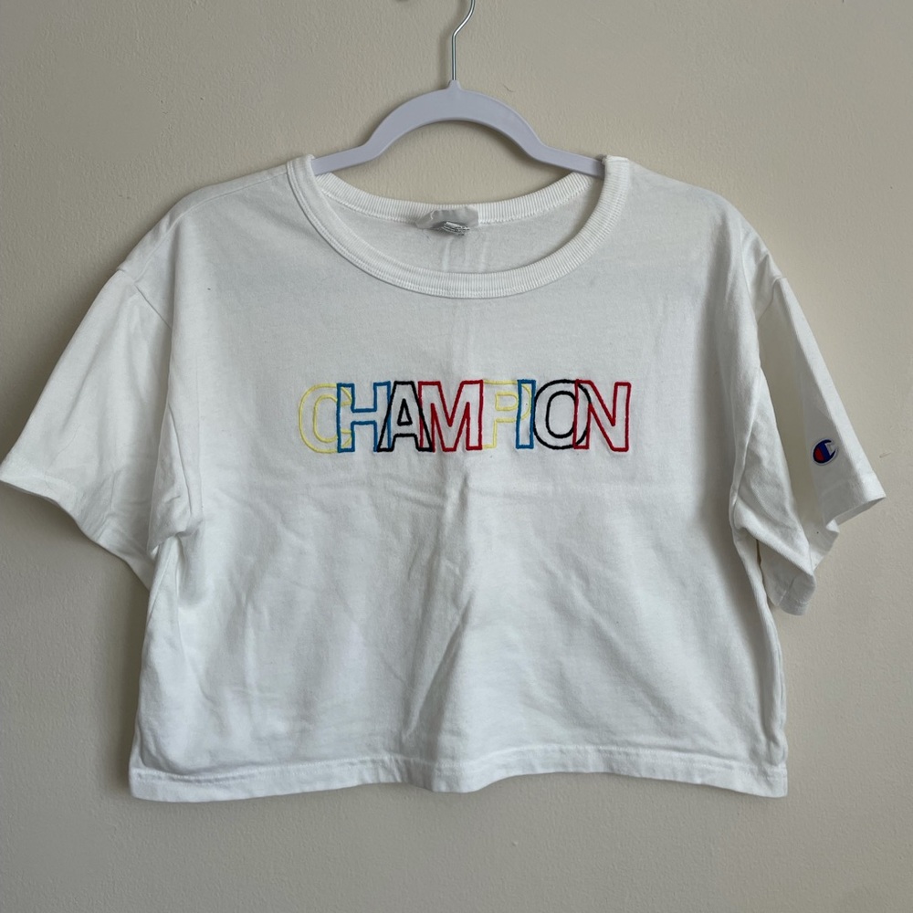 ✨Champion Cropped White T-shirt✨